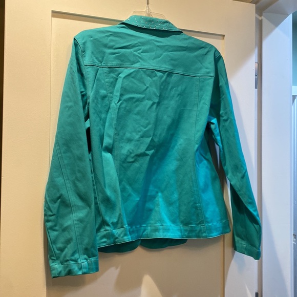 Unknown brand soft turquoise jacket size L - Picture 7 of 9